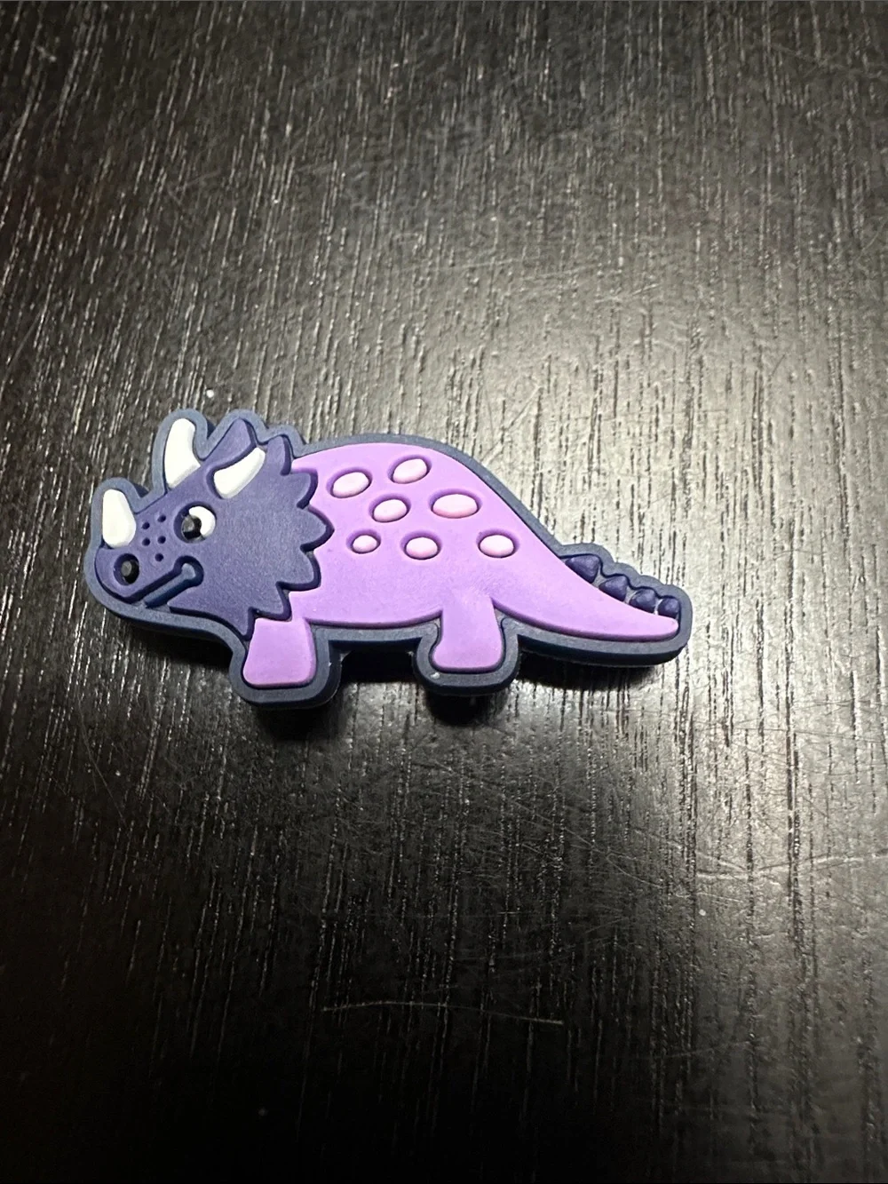 Jibbitz Purple Triceratops Shoe Charm